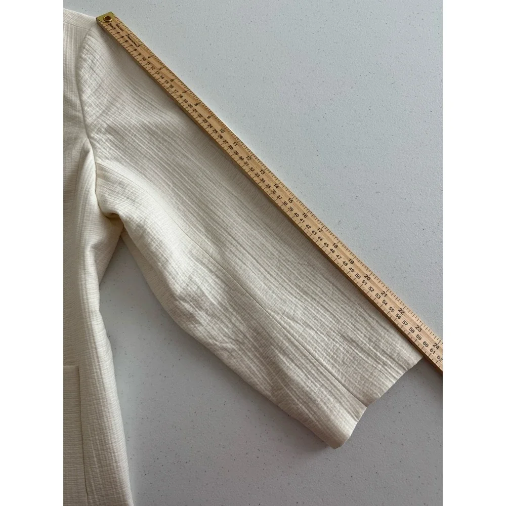 NWOT Talbots Petite Plus Women's 20W Ivory Double Breasted Blazer Lined Pockets